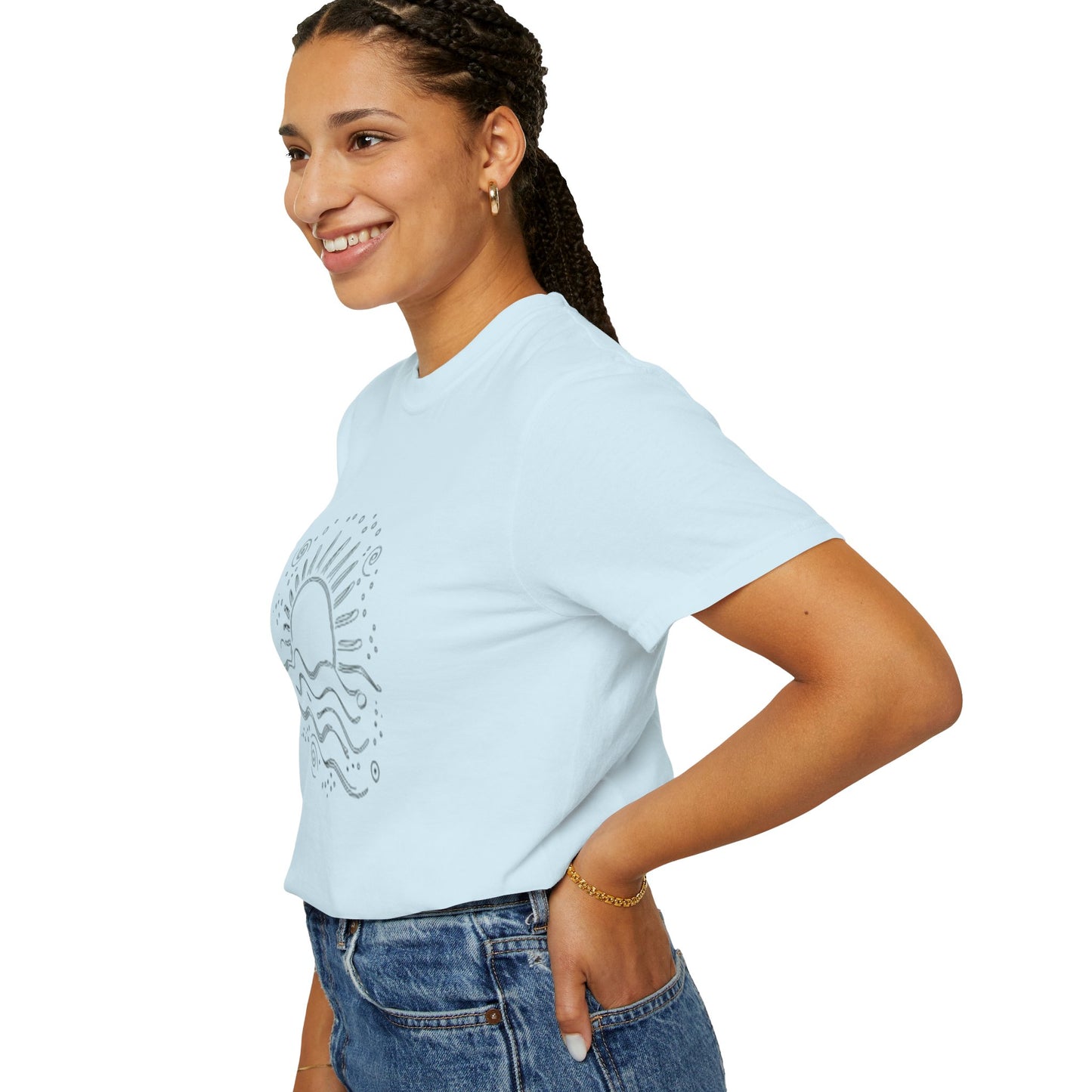 Sunrise Waves Unisex Garment-Dyed T-Shirt