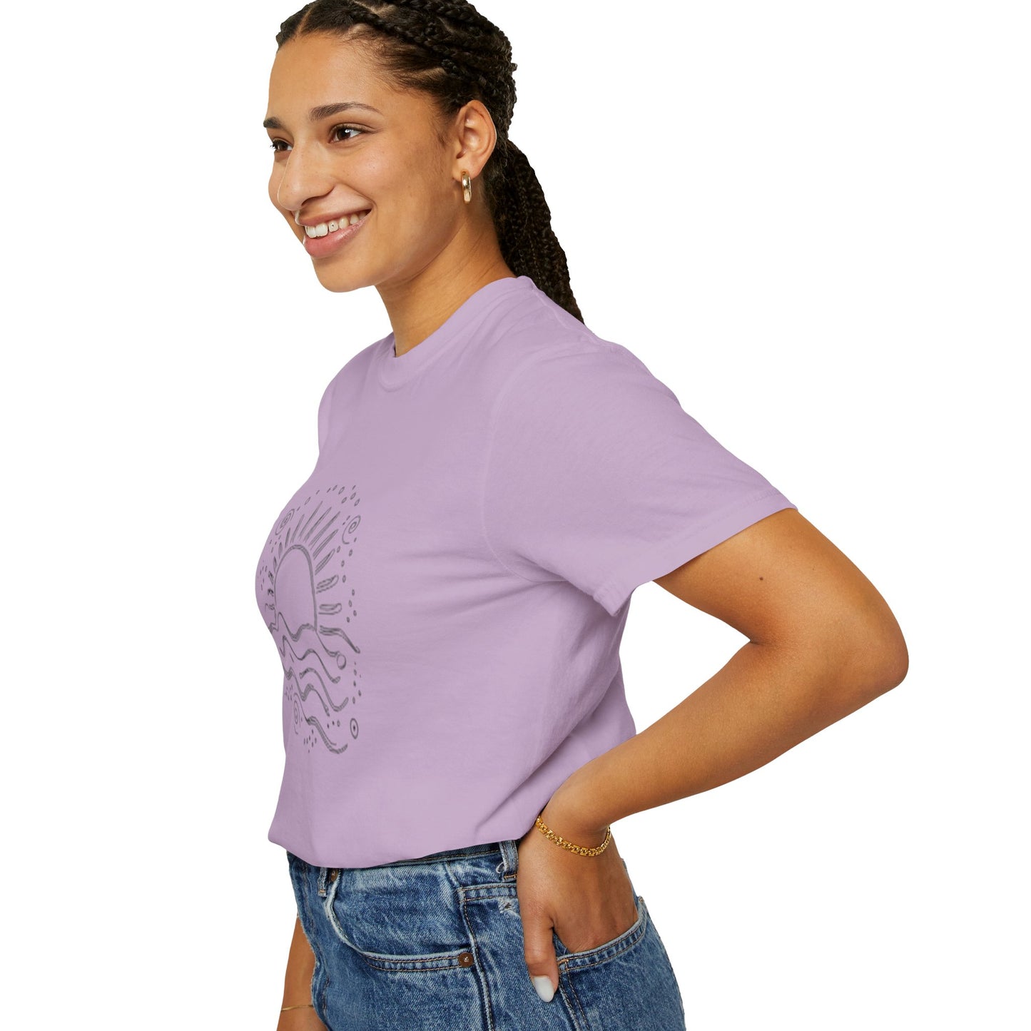 Sunrise Waves Unisex Garment-Dyed T-Shirt
