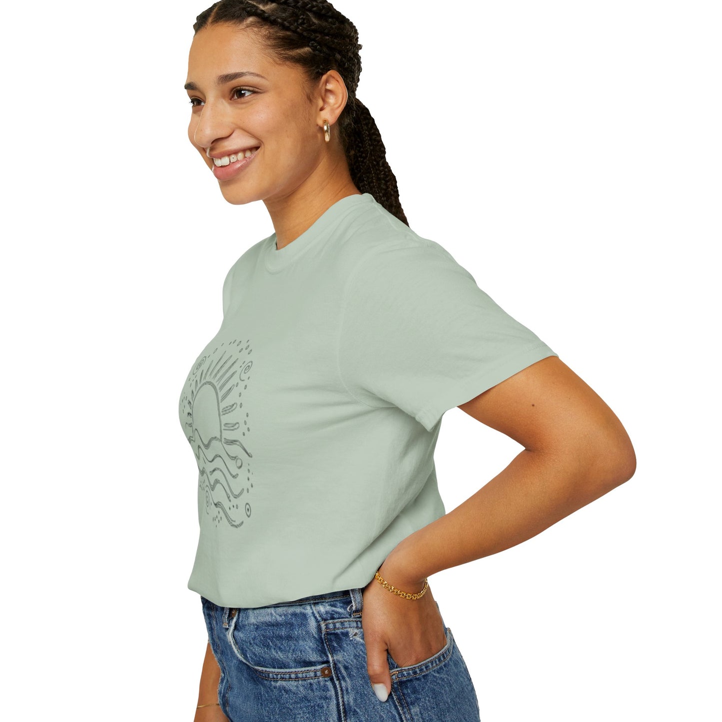 Sunrise Waves Unisex Garment-Dyed T-Shirt