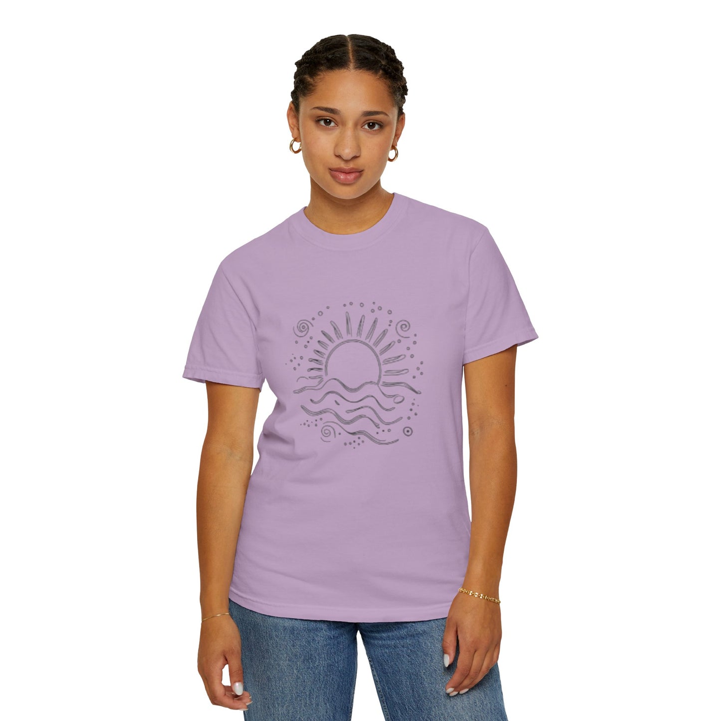 Sunrise Waves Unisex Garment-Dyed T-Shirt