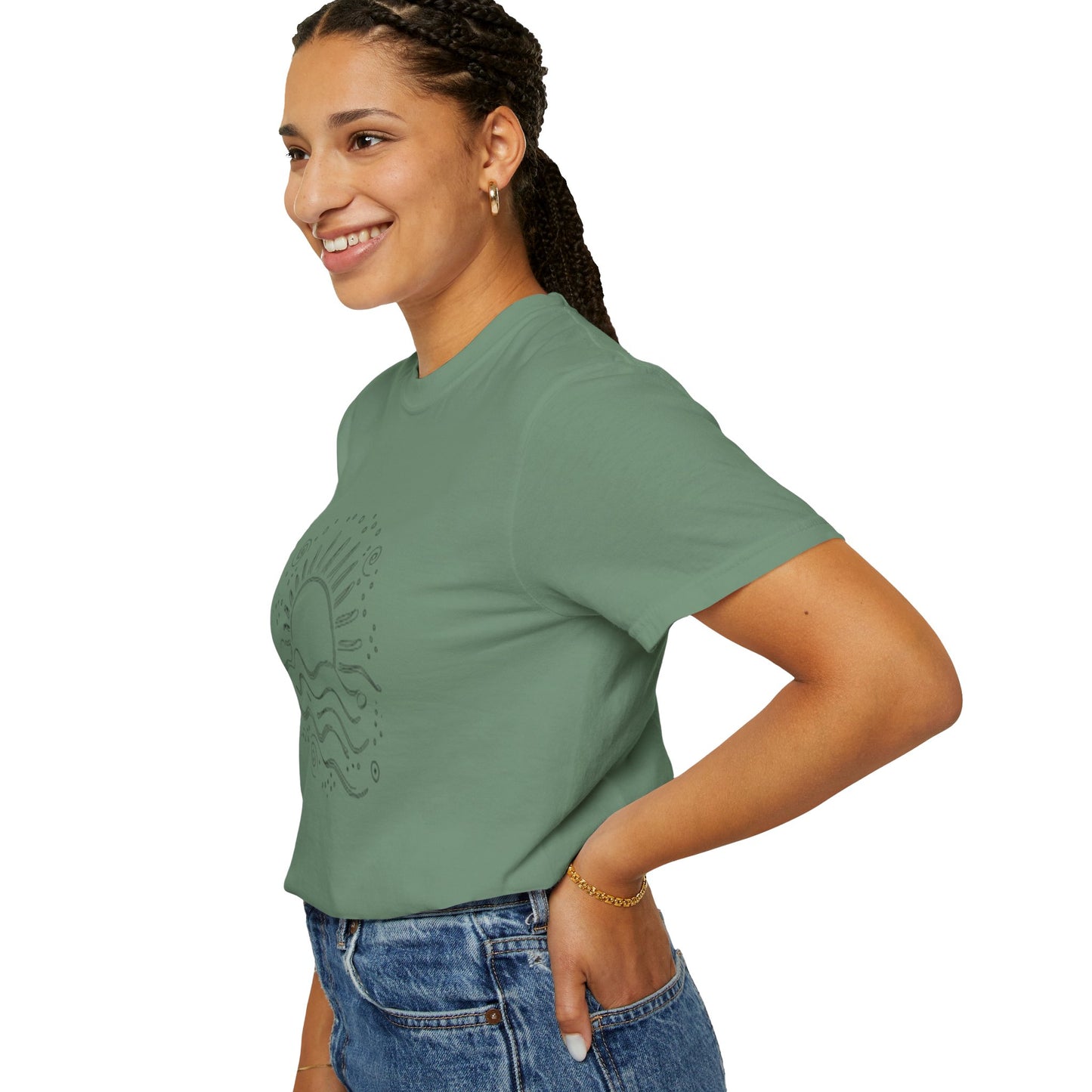 Sunrise Waves Unisex Garment-Dyed T-Shirt