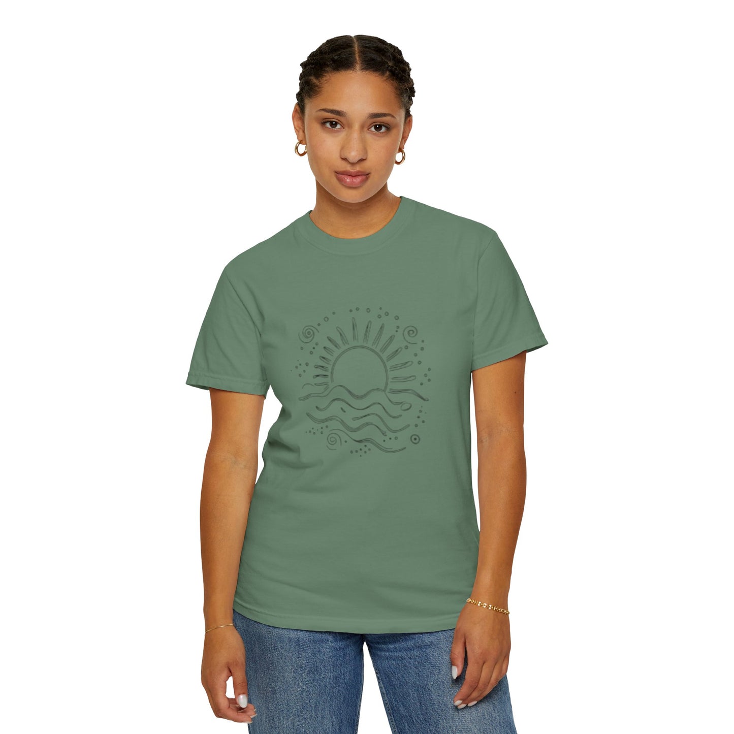 Sunrise Waves Unisex Garment-Dyed T-Shirt