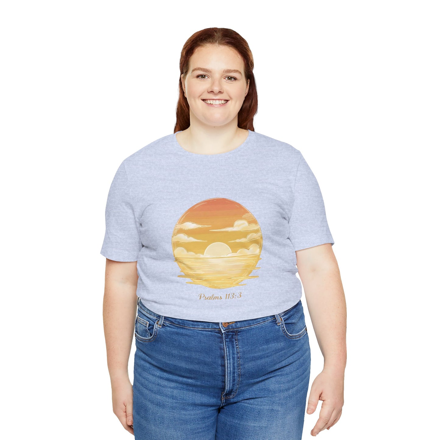 Sunset Serenity Unisex Tee - Inspirational Psalms 113:3 Graphic, Relaxed Fit T-Shirt, Gift for Nature Lovers, Perfect for Casual Wear, [...]