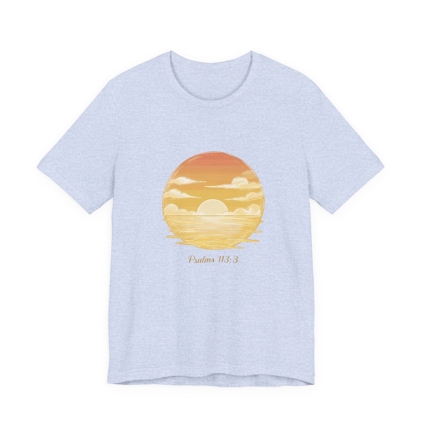 Sunset Serenity Unisex Tee - Inspirational Psalms 113:3 Graphic, Relaxed Fit T-Shirt, Gift for Nature Lovers, Perfect for Casual Wear, [...]