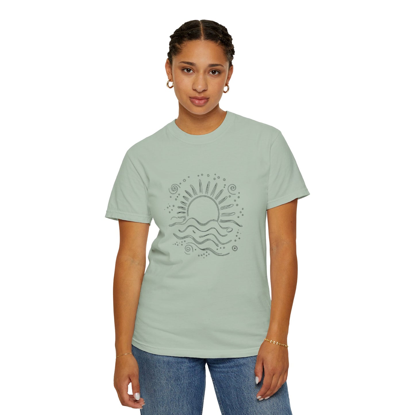 Sunrise Waves Unisex Garment-Dyed T-Shirt