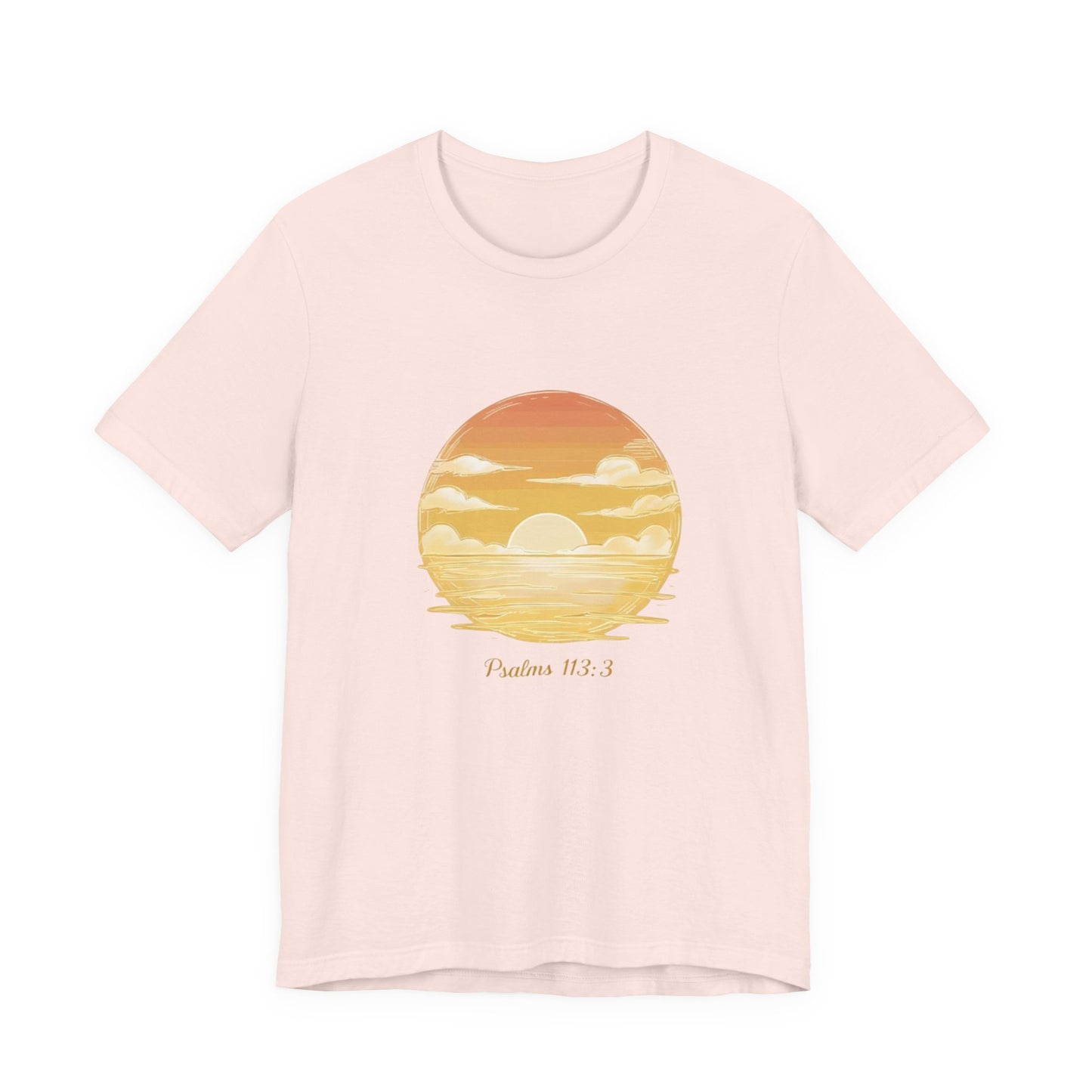 Sunset Serenity Unisex Tee - Inspirational Psalms 113:3 Graphic, Relaxed Fit T-Shirt, Gift for Nature Lovers, Perfect for Casual Wear, [...]