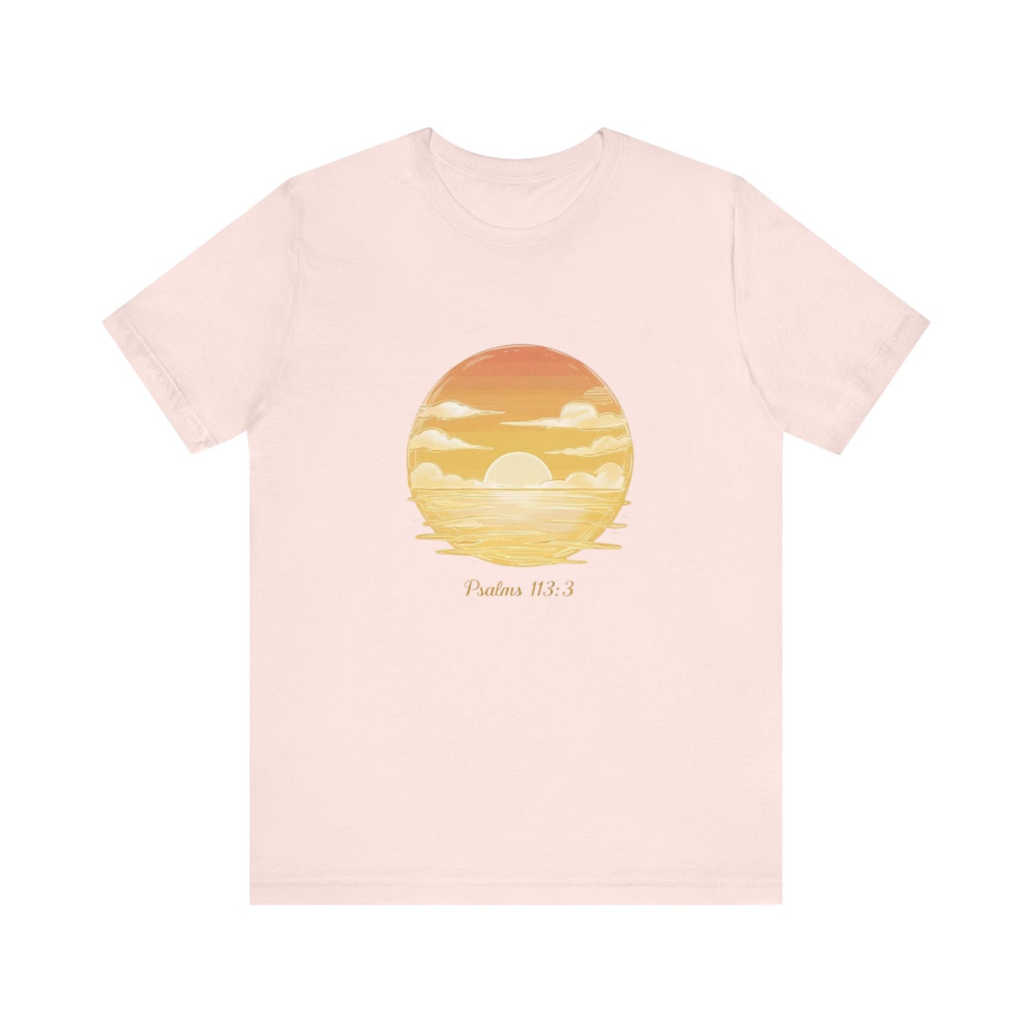 Sunset Serenity Unisex Tee - Inspirational Psalms 113:3 Graphic, Relaxed Fit T-Shirt, Gift for Nature Lovers, Perfect for Casual Wear, [...]
