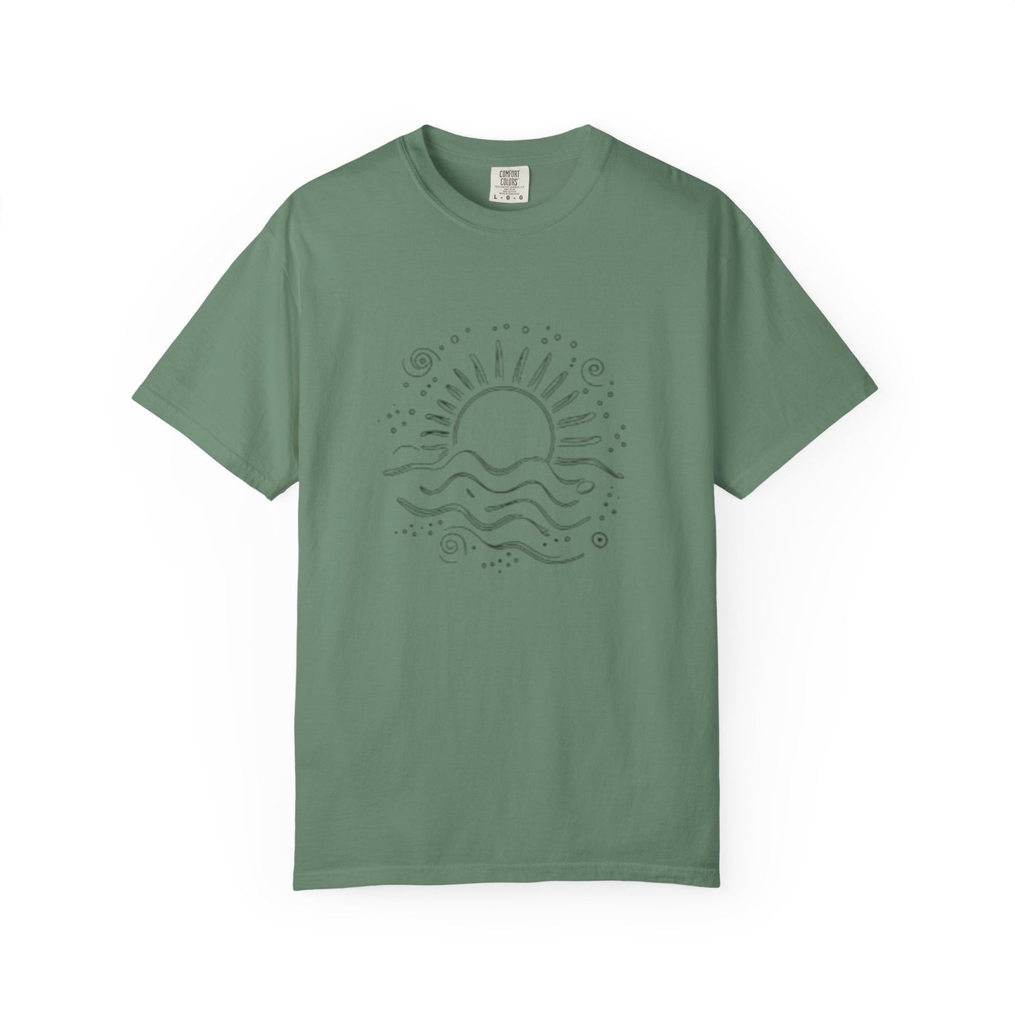 Sunrise Waves Unisex Garment-Dyed T-Shirt