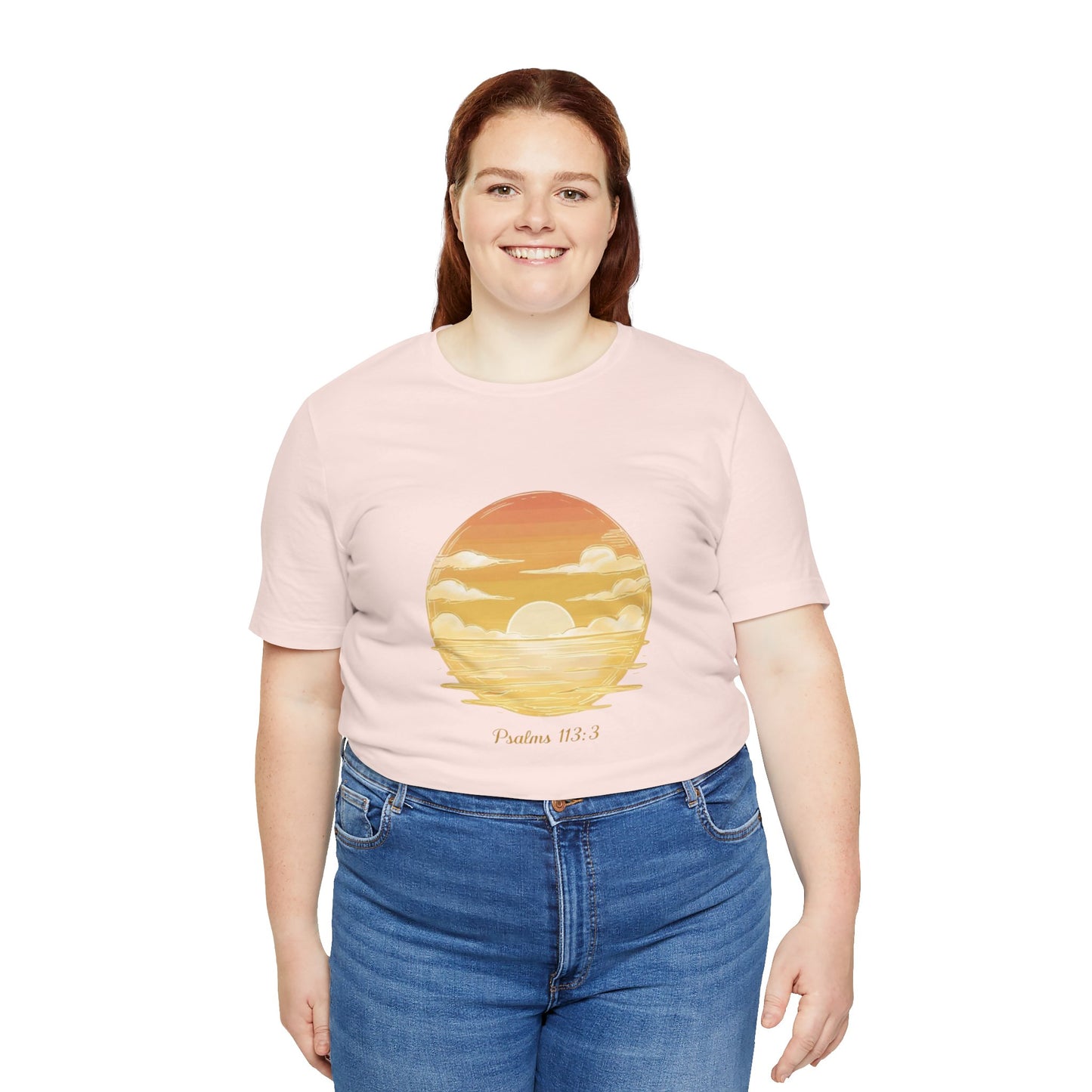 Sunset Serenity Unisex Tee - Inspirational Psalms 113:3 Graphic, Relaxed Fit T-Shirt, Gift for Nature Lovers, Perfect for Casual Wear, [...]