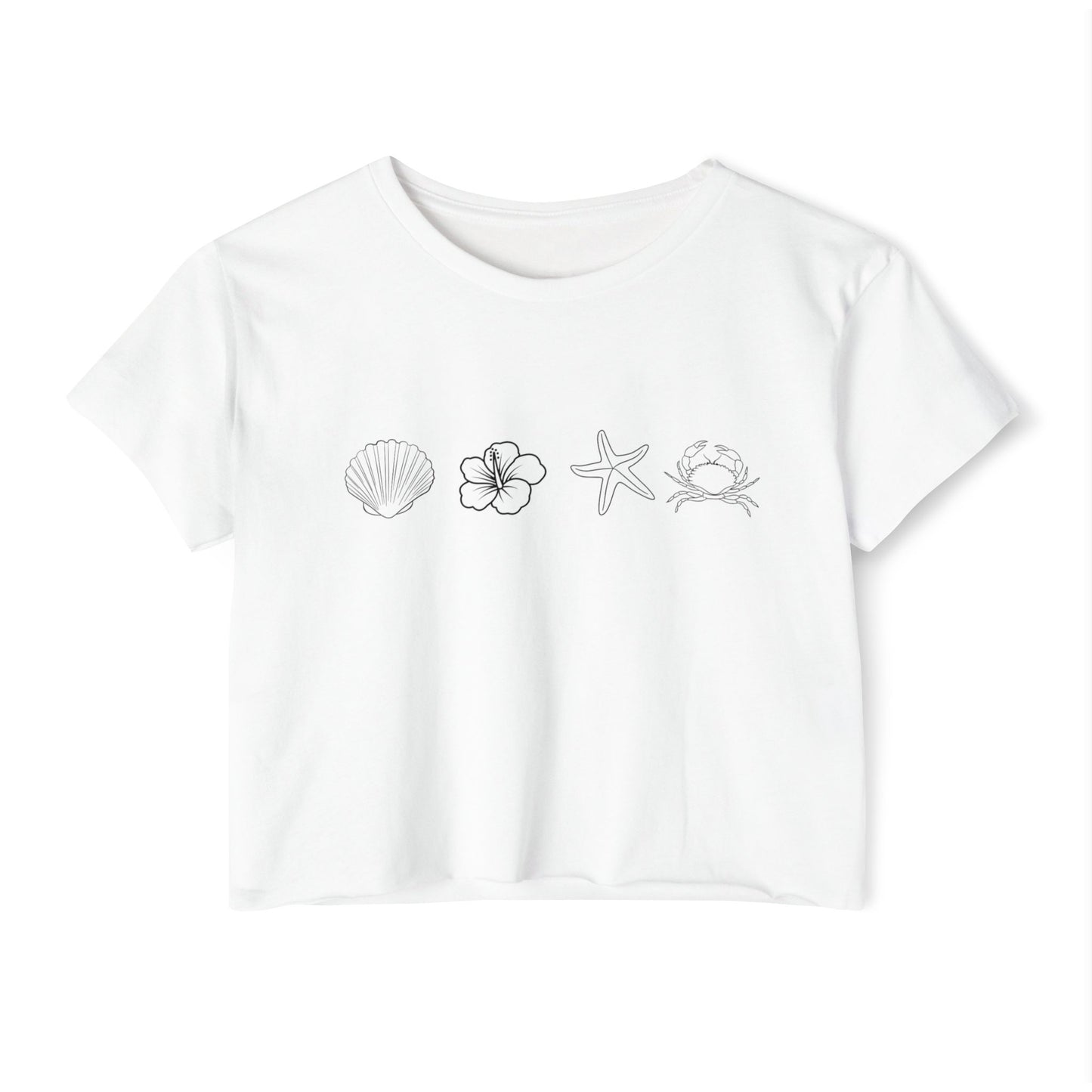 Women's Beach Vibe Crop Top, Summer Festival Top