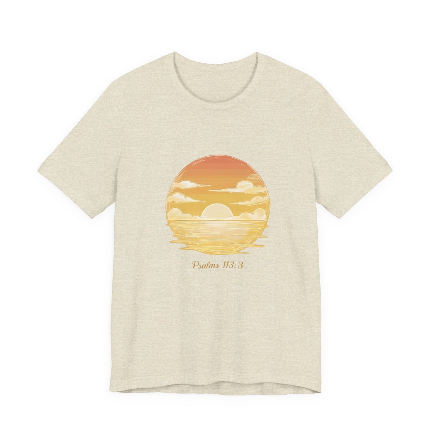 Sunset Serenity Unisex Tee - Inspirational Psalms 113:3 Graphic, Relaxed Fit T-Shirt, Gift for Nature Lovers, Perfect for Casual Wear, [...]