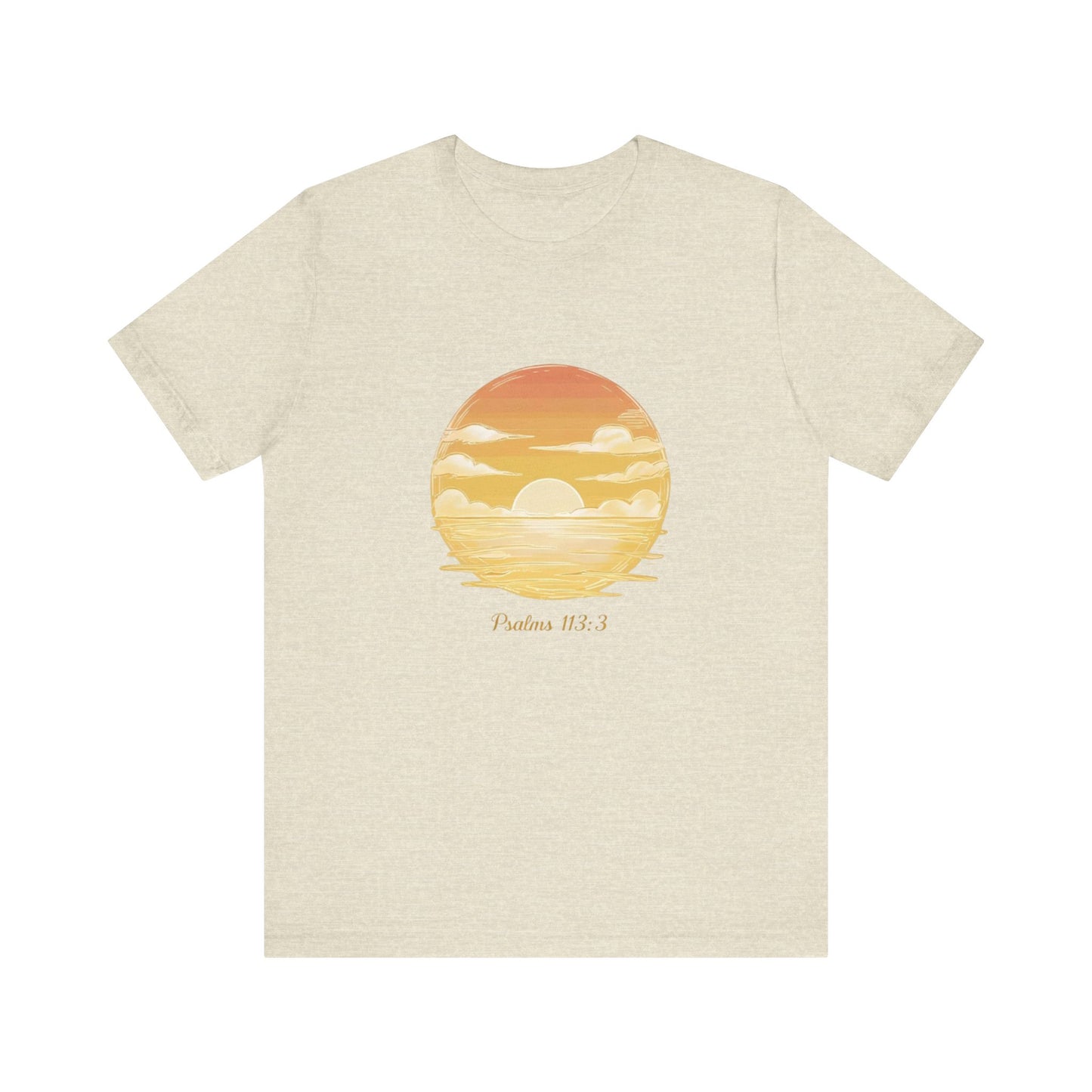 Sunset Serenity Unisex Tee - Inspirational Psalms 113:3 Graphic, Relaxed Fit T-Shirt, Gift for Nature Lovers, Perfect for Casual Wear, [...]