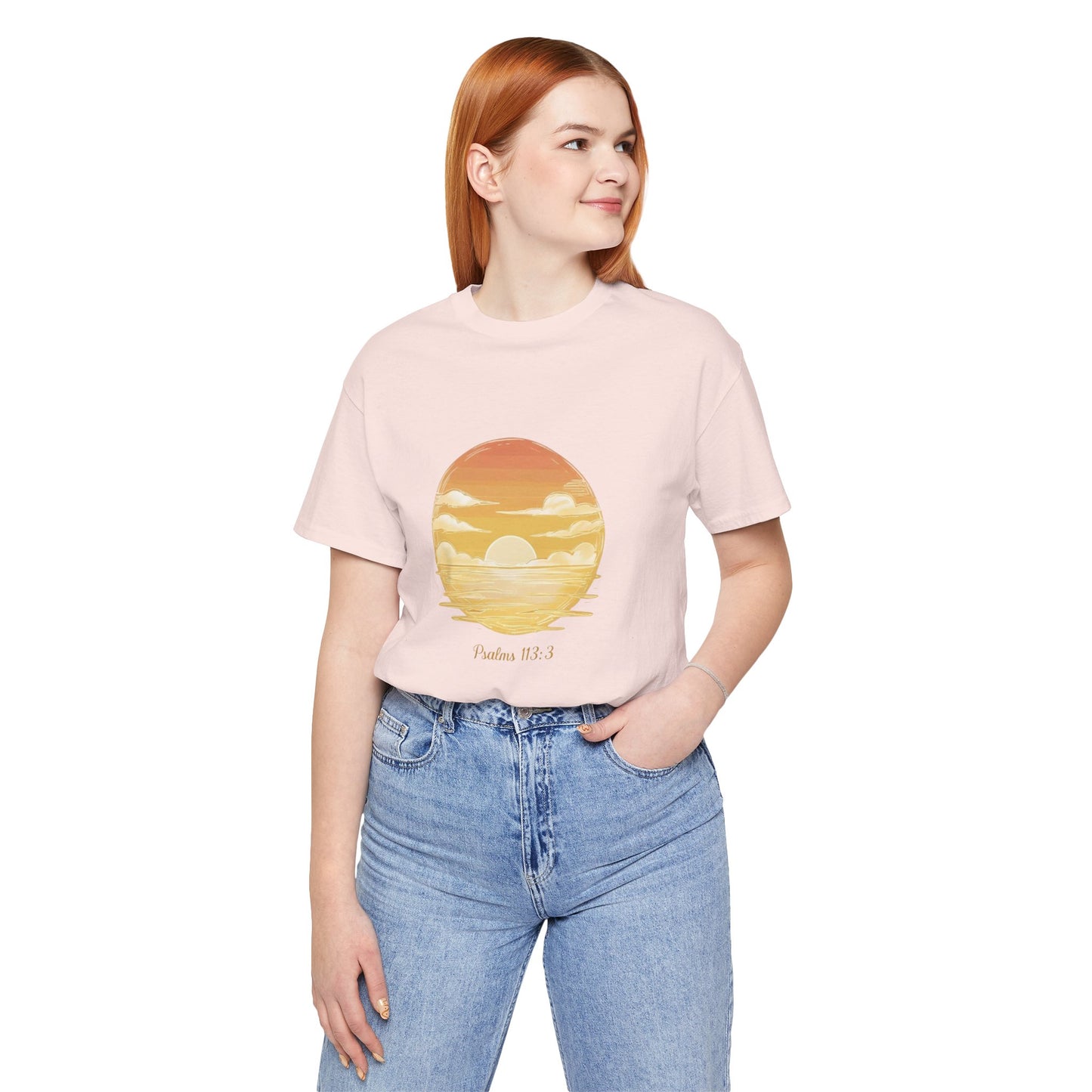 Sunset Serenity Unisex Tee - Inspirational Psalms 113:3 Graphic, Relaxed Fit T-Shirt, Gift for Nature Lovers, Perfect for Casual Wear, [...]