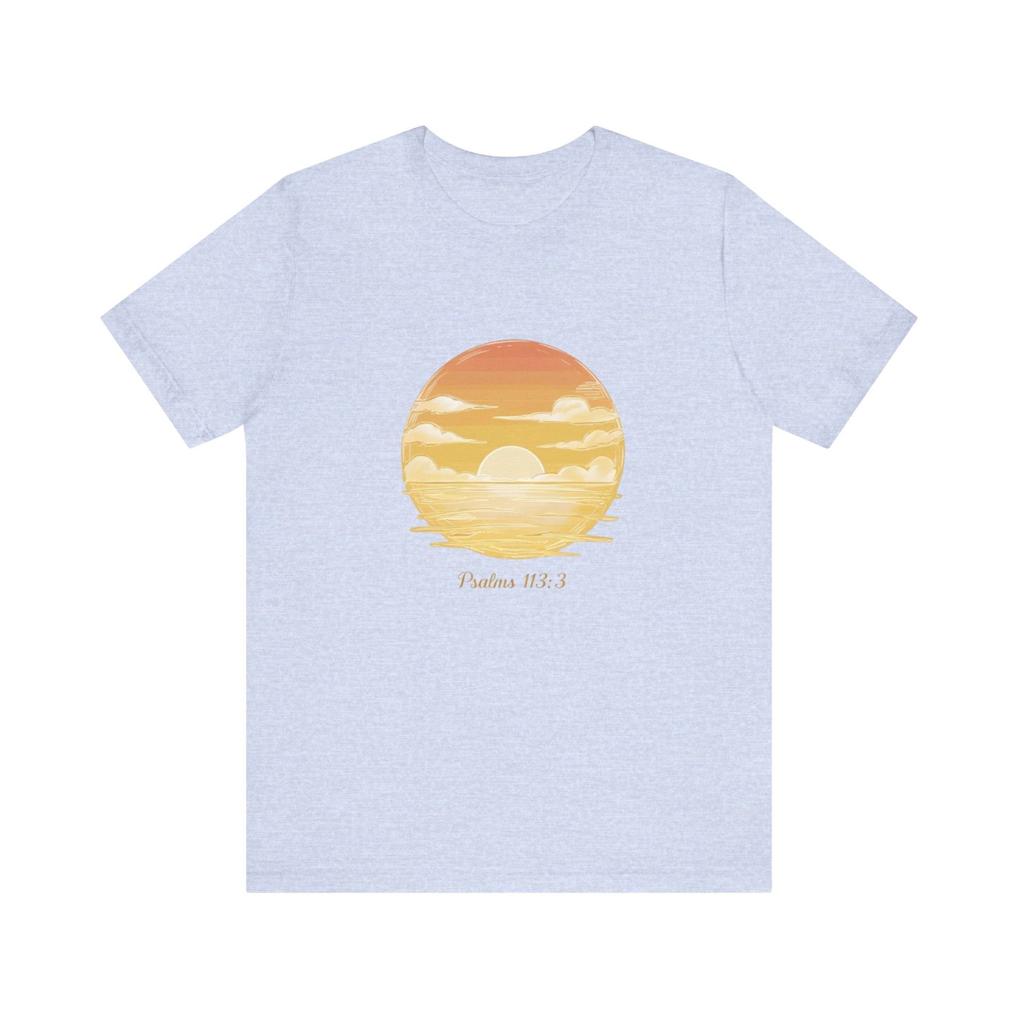 Sunset Serenity Unisex Tee - Inspirational Psalms 113:3 Graphic, Relaxed Fit T-Shirt, Gift for Nature Lovers, Perfect for Casual Wear, [...]