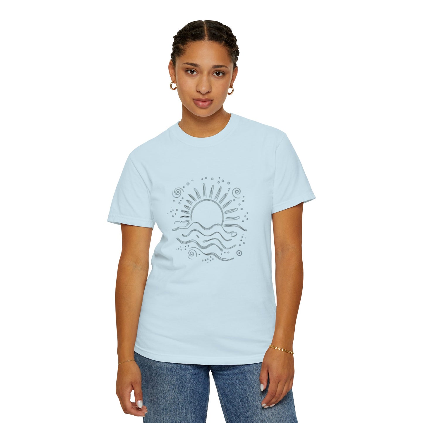 Sunrise Waves Unisex Garment-Dyed T-Shirt